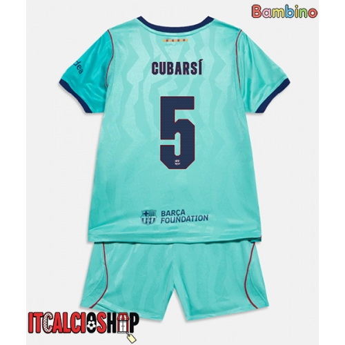 Barcelona Pau Cubarsi #5 Terza Maglia Bambino 2026-27 Manica Corta (+ Pantaloni corti)